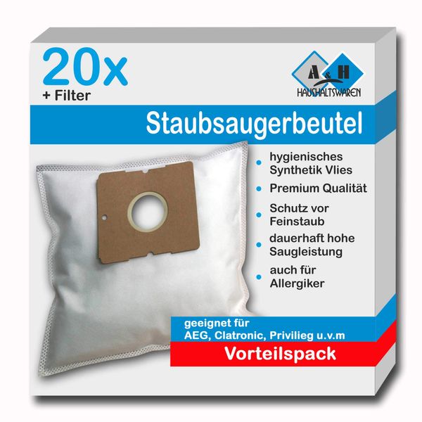 Staubbeutel-Profi ® 20 Vacuum Cleaner Bags for LG Electronics Turbo 4000
