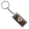 GRAPHICS & MORE Rectangle St. Bonaventure Secondary Logo Keychain in Chrome Plated Metal