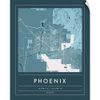 Navy Minimal City Map of Phoenix Wall Decal, Phoenix Artwork