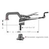 Drill Press Clamp with Crank Handle, Quick-Set Hold Down Clamp, PTTD634, Strong hand Tools
