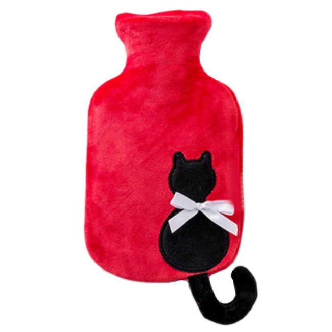 Fancy Pumpkin Hot Water Bottle With Cover Hot & Cold Relief Red Cat 500 ML