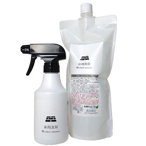 OSOJI Sommelier Series Floor Detergent, 10.1 fl oz (300 & 700 ml) Set, Decomposes and cleans flooring, black stains, and sebum stains, Nano-soy and colloid formula, eco-friendly and human-friendly detergent
