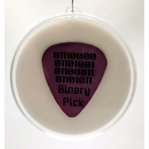 "Binary Pick" Guitar Pick With MADE IN USA Christmas Ornament Capsule