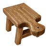 Creative Co-op Small Wooden Base with Handle