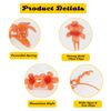 CURASA 6PCS Flower Claw Clips flat