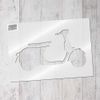 The Stencil Studio Ltd - Scooter Stencil - Reusable Stencil - Size Medium (A3) (10208M)