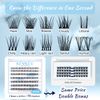 Lash Clusters 70 Pcs Cluster Lashes Eyelash Clusters DIY Cluster Eyelash Extensions Individual Lashes Thin Band & Soft(Humid,D-8-16mix)