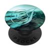 I Teal Beach Ocean Waves Sunset Lake Monogram Initial Letter PopSockets Swappable PopGrip