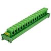 DIN Rail Mount 10A/300V Pluggable Screw Terminal Block Distribution Module (16x4 Pole)