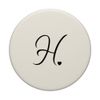 Beige / Vanilla Letter H Initial Heart Monogram Cute Design PopSockets Standard PopGrip