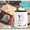 SpecialMe® Personalised Name Mug Monogram Initial Personalised Gifts L Inner Black Ceramic Mug