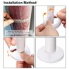 sourcing map 89mm Pipe Cover Decoration PP Plastic Water Pipe Escutcheon White 4pcs