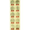 Gift Stickers Ribbon Shaped Gold Red-S (100 Count) SG-4