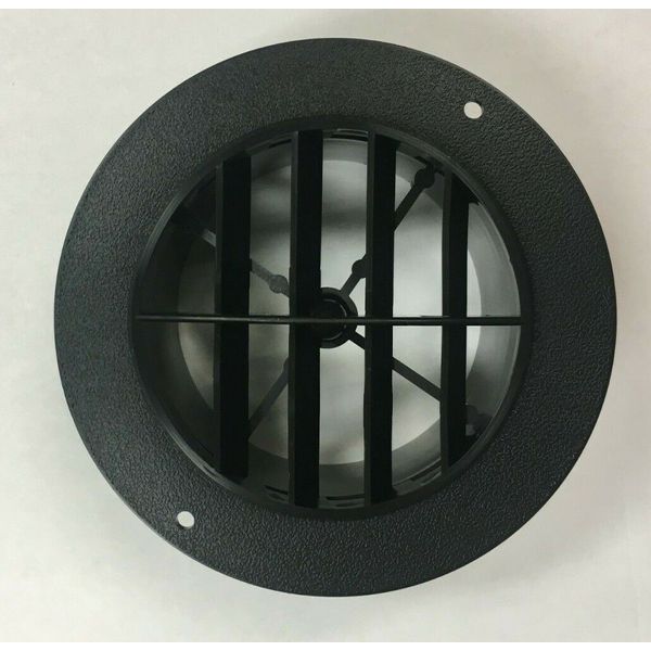 4" BLACK Round Rotaire 5 1/2 Face Grille Heat AC Air Duct Outlet Vent 3840BK RV