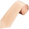 TIES R US Plain Light Peach Satin Classic Men's Tie