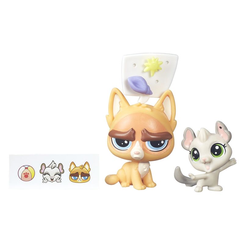 Littlest Pet Shop Pet Pawsabilities Sour Puss & Chinchilla Doll - Collectible Pet Figures For Kids
