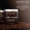 MAJESTIC PURE Arabica Coffee Scrub - All Natural Exfoliating Body Scrub for Skin Care, Stretch Marks, Acne & Cellulite, Reduce the Look of Spider Veins, Eczema, Age Spots & Varicose Veins - 10 Ounces