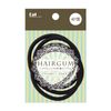 Kai Corporation Hepling Hair Elastics, Black, 4 Pieces