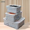 Arpan Small White Wicker Gift Hamper Storage Basket with White Cloth Lining