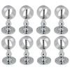 8 Pack x 30mm Polished Chrome Rope Handrail Brackets Decking Fitting Fixings - RopeServices UK