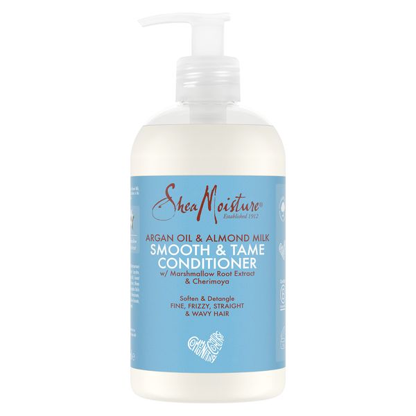 SheaMoisture Smooth & Tame Argan Oil & Almond Milk Hair Conditioner silicone and sulphate free for fine, frizzy, straight & wavy hair 384 ml