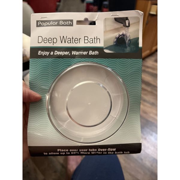 Deep Water Bath | Overflow Drain Cover for Tub | Best Gifts for Mom, Spa & Bath