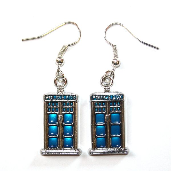 Sour Cherry Tardis Earrings
