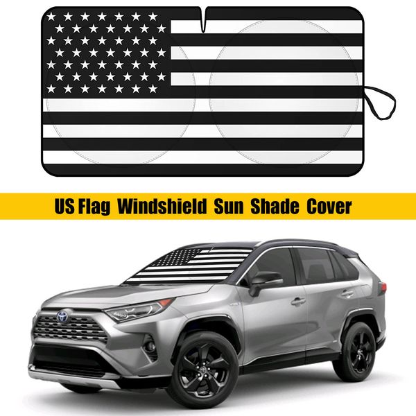 For Toyota RAV4 Accessory US Flag Car Windshield Sun Shade Foldable Cover Visor