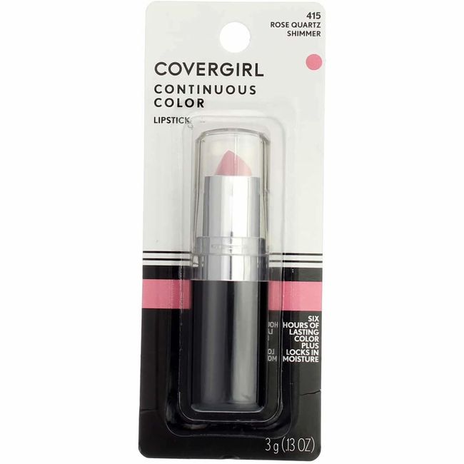 COVERGIRL Continuous Color Lipstick Rose Quartz 415, .13 oz (packaging may vary)