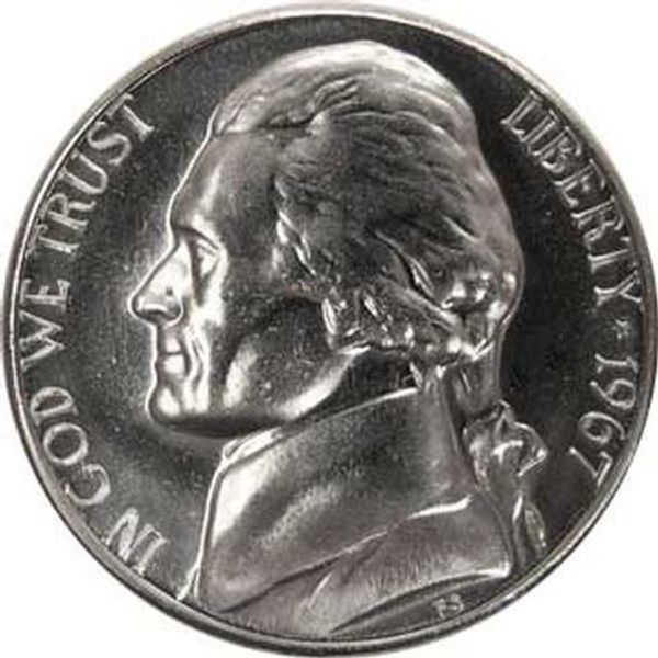 1967 SMS Special Mint Set Jefferson Nickel US Coin