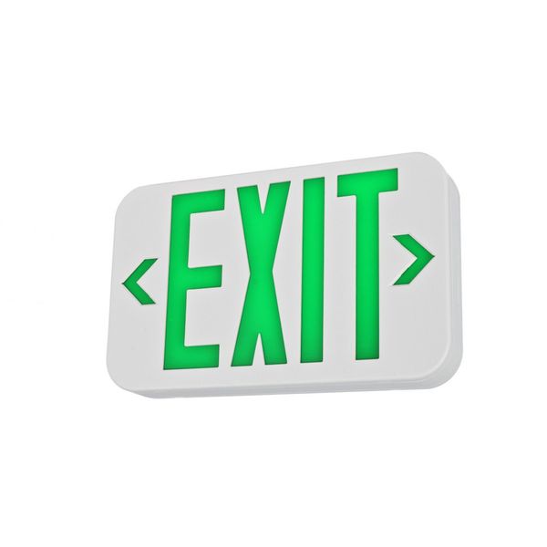 LED Emergency Exit Sign GREEN Compact Battery Backup