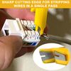4 PCS Mini Wire Stripper Set - 9cm Small Cable Stripper Tool - Compact Punch Down Tool for Network Cable, Telephone Wire, and Computer Cable