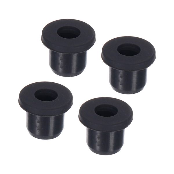 uxcell Rubber Grommets 14x6mm Seal Protection Cable Grommets Flexible Cable Pipe Black 4pcs