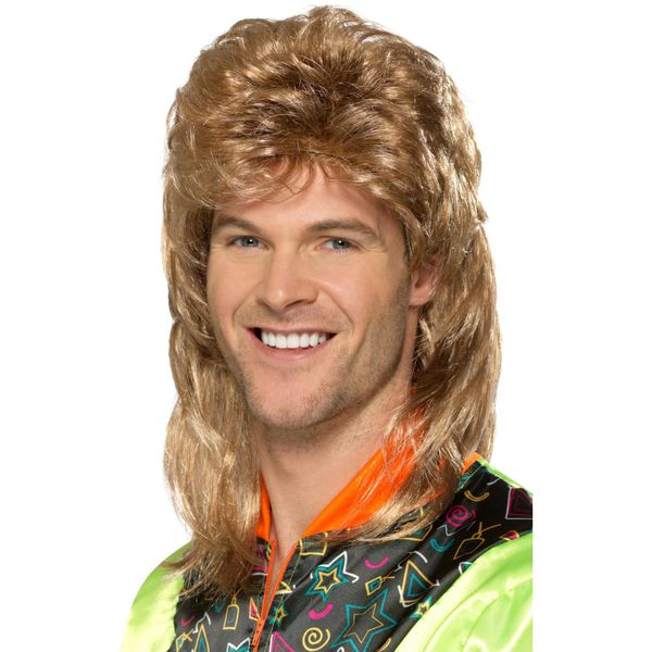 Smiffys New Kids Proleten Wig Asi Prolet Vokuhila Asian Hairstyle, brown