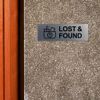 Basic Lost And Found Sign (Brushed Silver) - Small 2 Pack