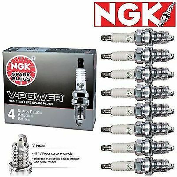 8 x NGK FR4 / #5155 V-Power Spark Plugs