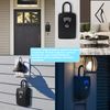 SISAV Smart Bluetooth Key Lock Box,Remote Access via App/Code,Resettable 6-Digit Combination,Large Capacity for 5 Keys,Wall-Mounted,No WiFi Needed,Black(With Shackle)