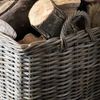 Fireside Square Log Basket - Large Grey [Kitchen & Home]
