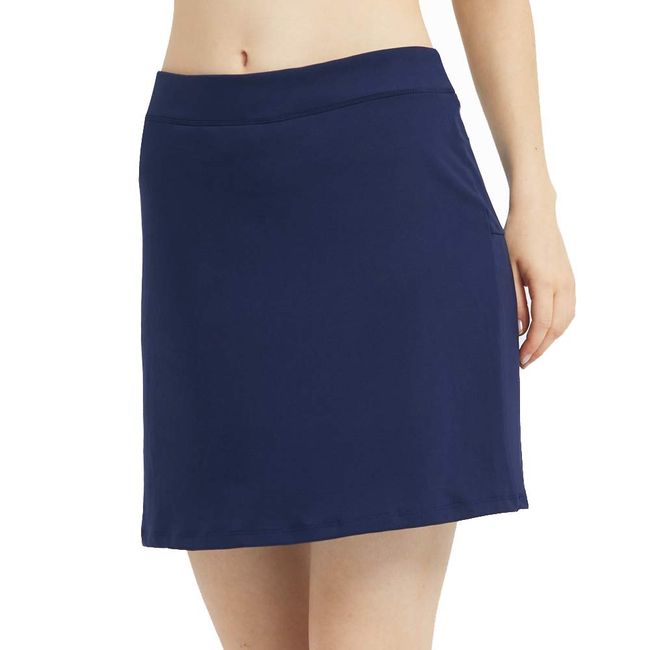 PCGAGA Pleated Tennis Skirt for Women Women's High Waisted Golf Skirt with Inner Shorts Pockets Golf Skirts Dark Blue