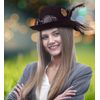 Attitude Studio Steampunk Costume Fedora Hat with Goggles Feather Gears - Black