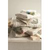 PiP Studio Les Fleurs Face Cloths Set of 3 White Size 16 x 22 x 3 cm