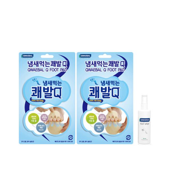 Quick Feet Q 60 sheets 2 set + foot spray / foot odor removal