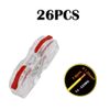 CTRICALVER 26 pcs SPL-1 Compact Wire Connectors, Conductor Wire Clamp Terminal Block with Levers for Solid, Stranded, and Flexible Wire Cables (Red)