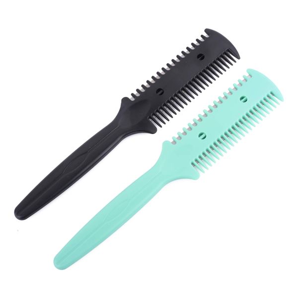 Fine Lines - Hair Razor Comb, Pack of 2 | Double Sided Hair Cutting Comb, Split End Remover | Thinning Comb for Professional Use