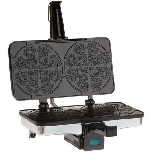 CucinaPro Krumkake Baker By Cucina Pro - 100% Non Stick, Makes Two Krumkake Pizzelle-Like Cookies, Great for Cannoli Filling & Cones