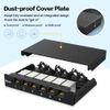 Enmane 6 Port Patch Panel 0.5U CAT6A Keystone Patch Panel Shielded for Desk Mount Home Ethernet Termination Box (EM-0.5U CAT6A)