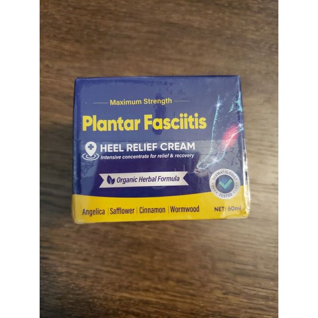 PLANTAR FASCIITIS Heel Relief Cream Maximum Strength Sealed 2.03oz 60ml Ex 11/26