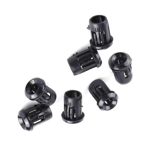 Fafeicy Light Socket, 50Pcs Plastic Black Lamp Socket Diode Holder Socket LED Holders Panel Display Clip Bezel 3mm 5mm 8mm 10mm