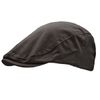 TOSKATOK Men's Shower Proof Water Resistant Flat Cap- Brown