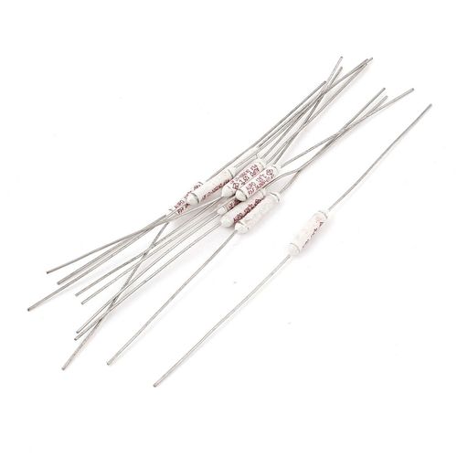 uxcell Thermal Fuse Axial Lead Metal 125 Celsius AC 250V 2A Pack of 10